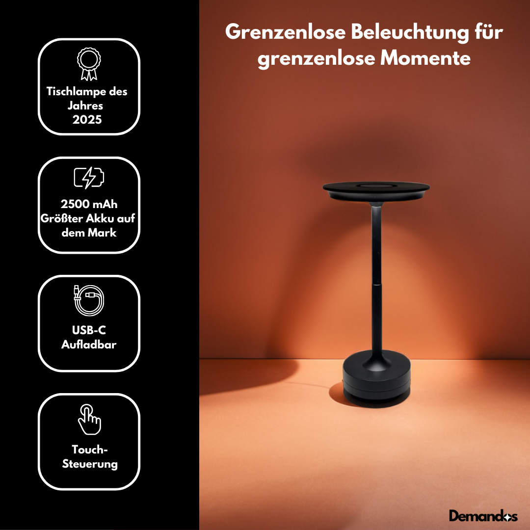 Demandos™ „Havbloss“ kabellose Touch Lampe - Atmosphäre ohne Limits