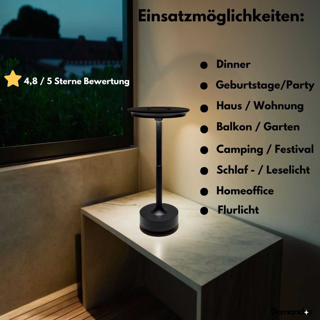 Demandos™ „Havbloss“ kabellose Touch Lampe - Atmosphäre ohne Limits