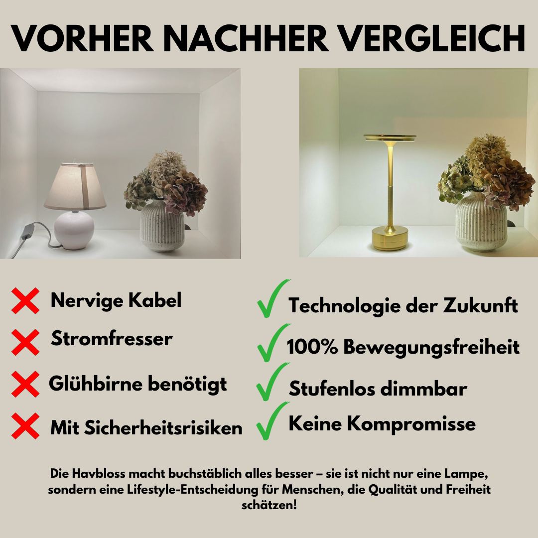 Demandos™ „Havbloss“ kabellose Touch Lampe - Atmosphäre ohne Limits